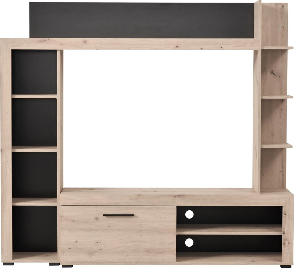 Set de living Rubi stejar-gri 172,5/33/157,7 cm