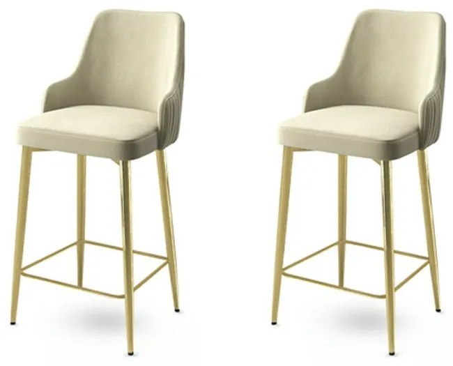 Set de scaune de bar Enox Cream and Gold, 2 buc.