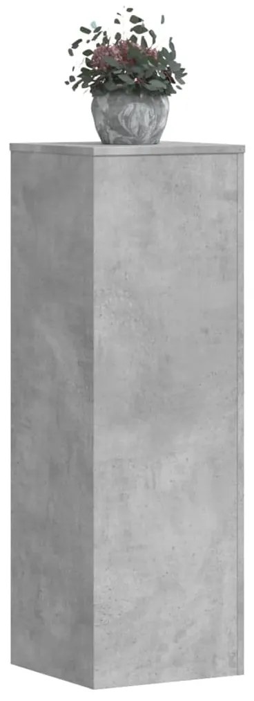 vidaXL Suporturi plante 2 buc. gri beton 33x33x100 cm lemn prelucrat