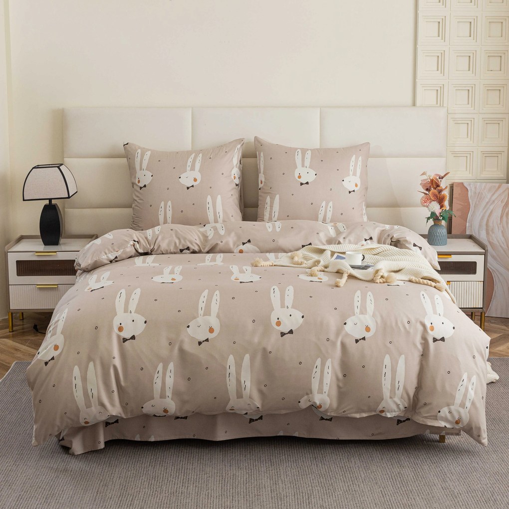 Lenjerie de pat din microfibra WHITE RABBIT, bej Dimensiune lenjerie de pat: 70 x 90 cm | 140 x 220 cm