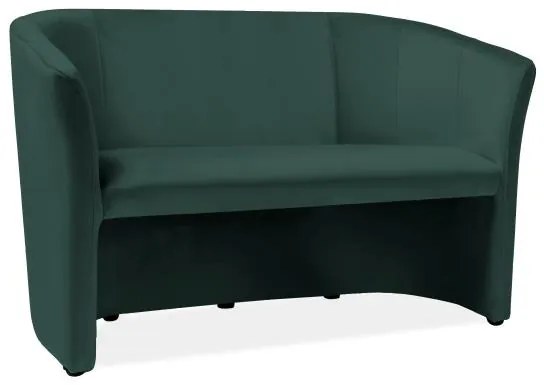 Canapea Cuba Velvet, două locuri, verde