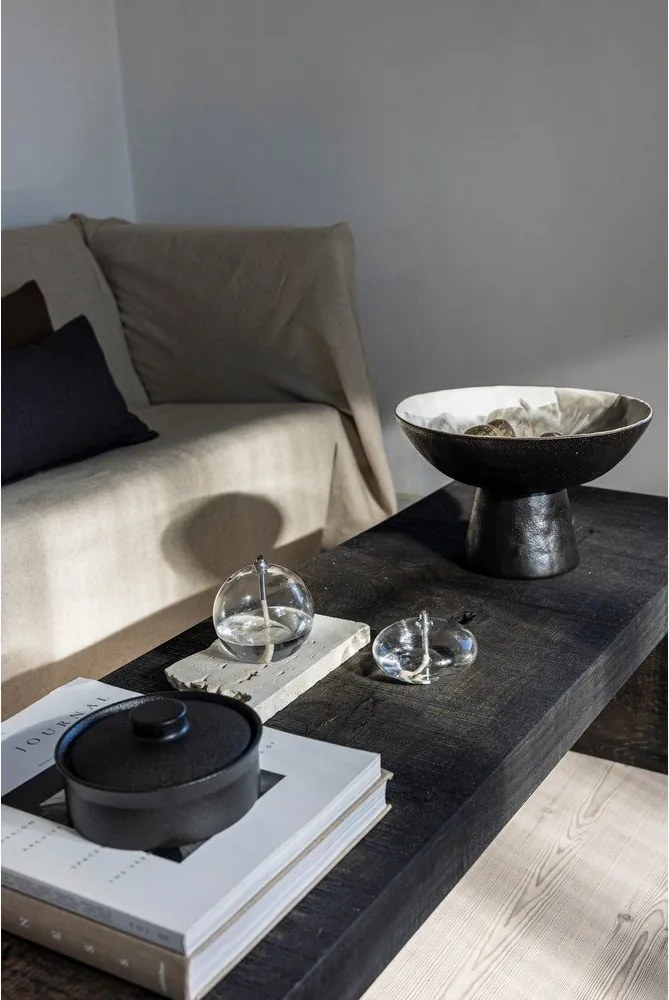 Bol negru/fildeș din gresie ø 31,5 cm By Hand – Mette Ditmer Denmark