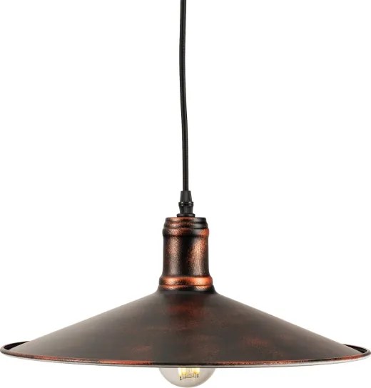 Brilagi - Lampă suspendată pe cablu FORGE 1xE27/60W/230V, ø 36 cm, cupru/patină