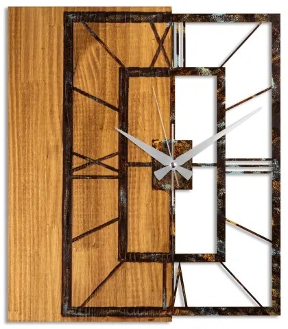 Ceas de perete 49x58 cm 1xAA lemn/metal