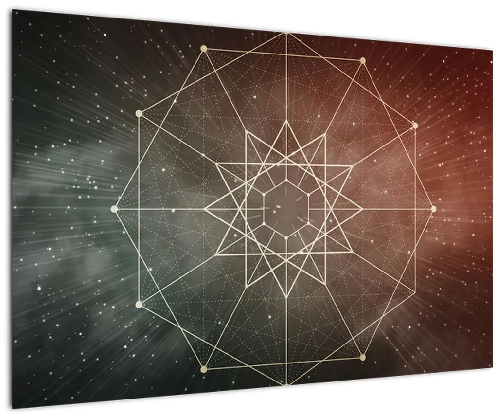 Tablou - Dodecagrama cosmică (90x60 cm)
