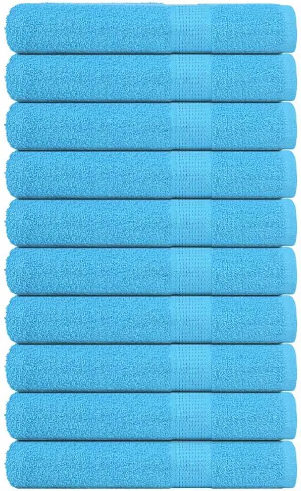 vidaXL Prosoape FROGN 10 buc., turcoaz, 100x200 cm, 360 g/m²