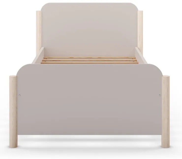 Pat pentru copii crem din lemn de pin 90x190 cm Enola – Marckeric