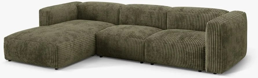 Coltar modular Martina corduroy Tilia L332 cm