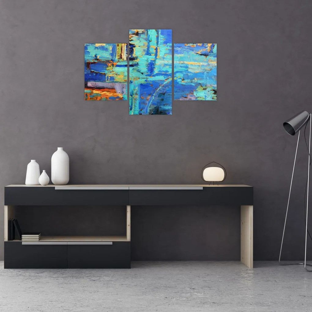 Tablou - pictură abstractă în ulei (90x60 cm)