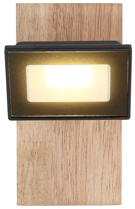 Aplica LED de perete design industrial Joya maro, negru