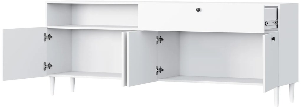 Comoda cu dulapuri si sertar DULLUM 200x75cm, alba