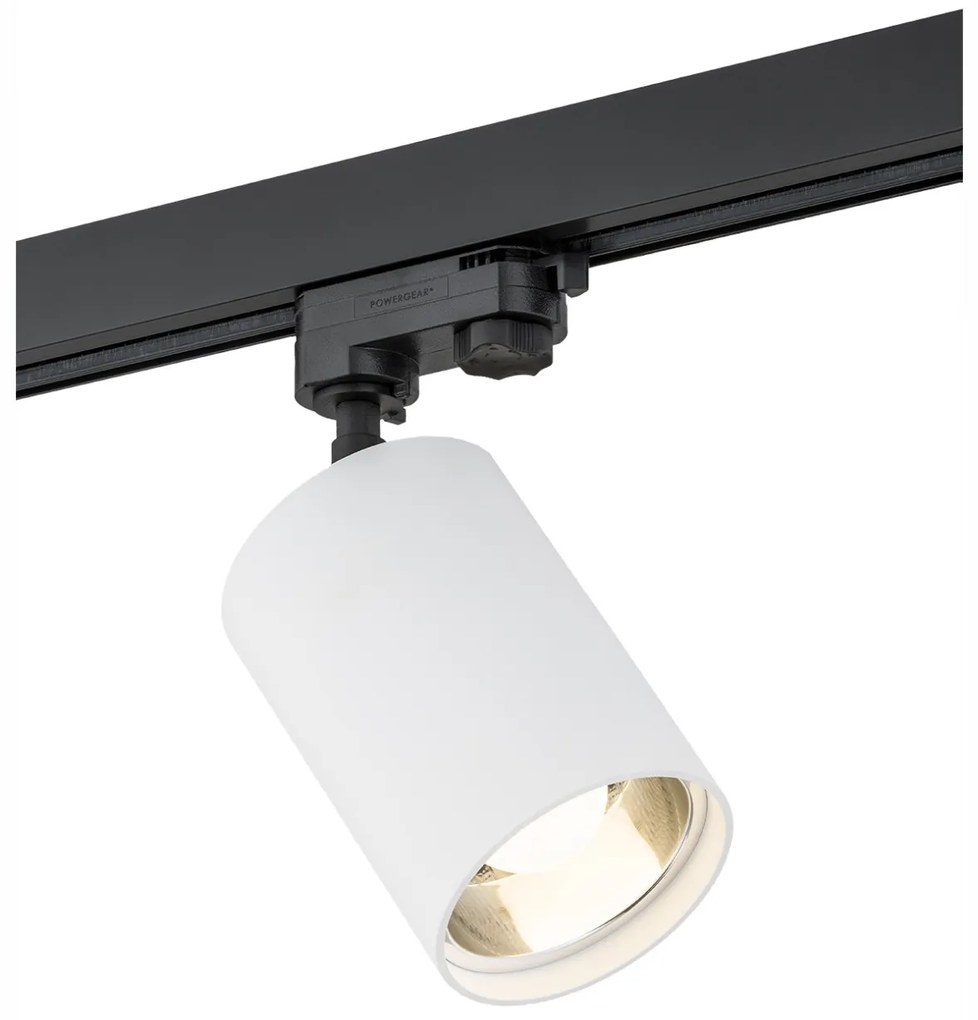 Spot pe sina BERGEN alb / Accesoriu pentru sinele trifazate ARGON T-RACK