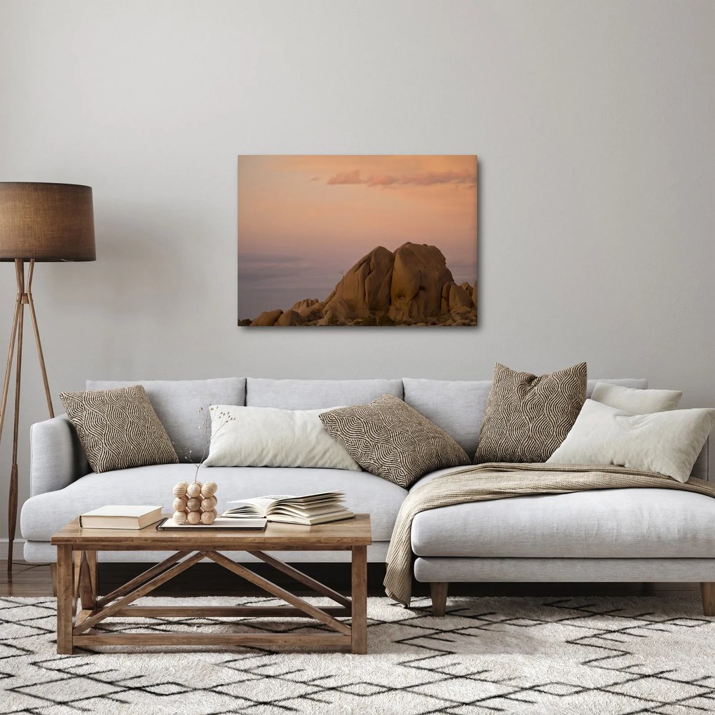 Tablou cuu apus de soare în stânci (70x50 cm)