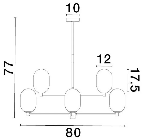 Lustra moderna design deosebit cu 8 de surse de lumina BALOR