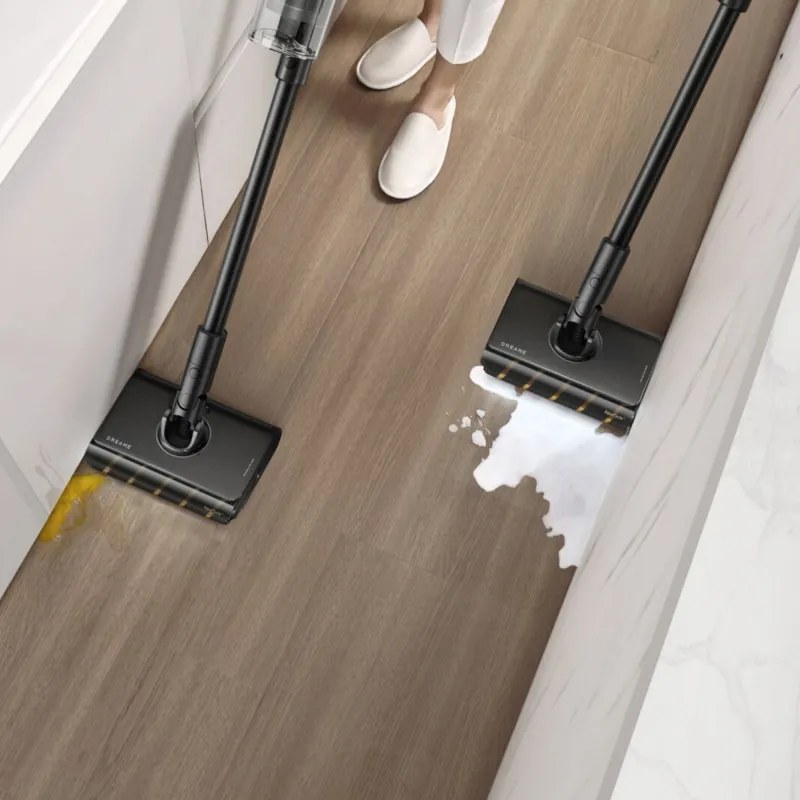 Aspirator vertical fara fir Dreame Z30 AquaCycle VZV77B, 855W, 310AW, 150000 rpm, 3 trepte, 0.32/0.4/0.6 l, 90 min, HEPA H14, LED, Motor fara perii, Negru