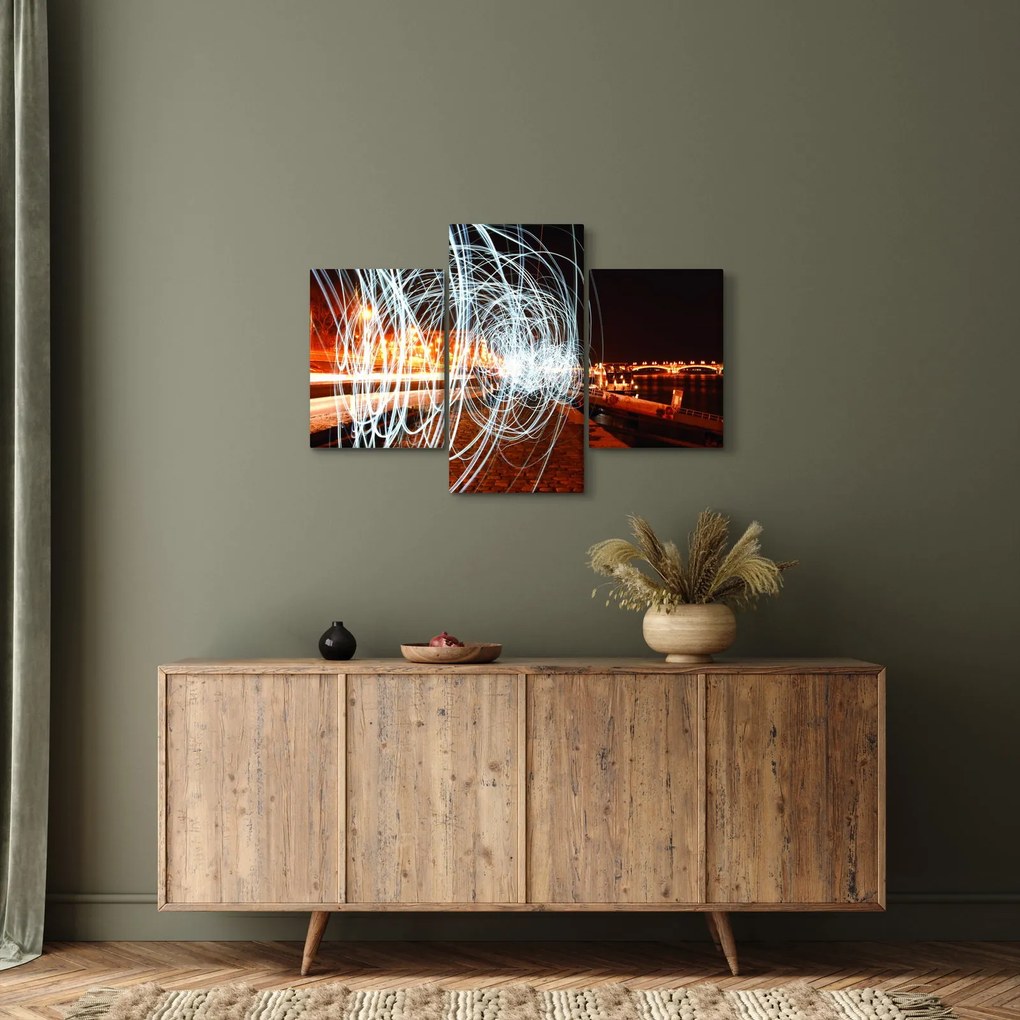 Tablou cu valuri de lumini (90x60 cm)