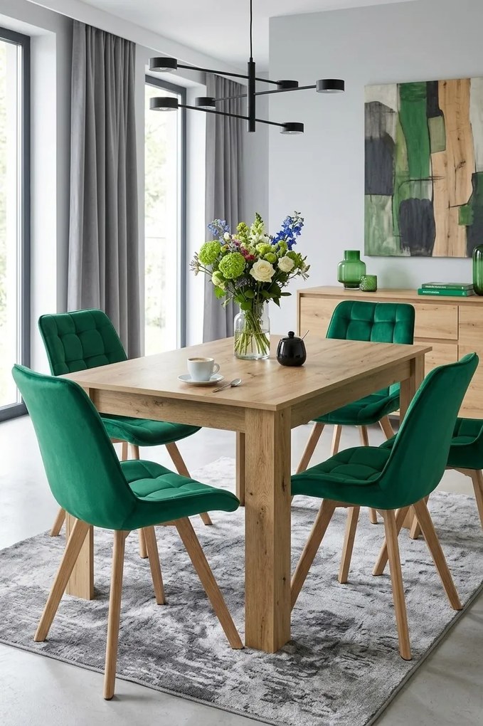 Scaun de masa SORIA VELVET, verde