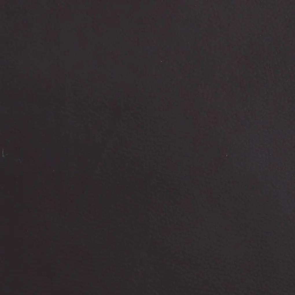 Taburet, negru, 45x29,5x39 cm, piele ecologica Negru, Picior cromat in forma de stea