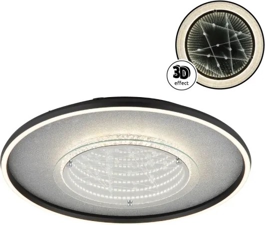 Globo 68288D3 - Lampă de tavan LED MIRRORA 40W/230V, diam. 51,5 cm, neagră