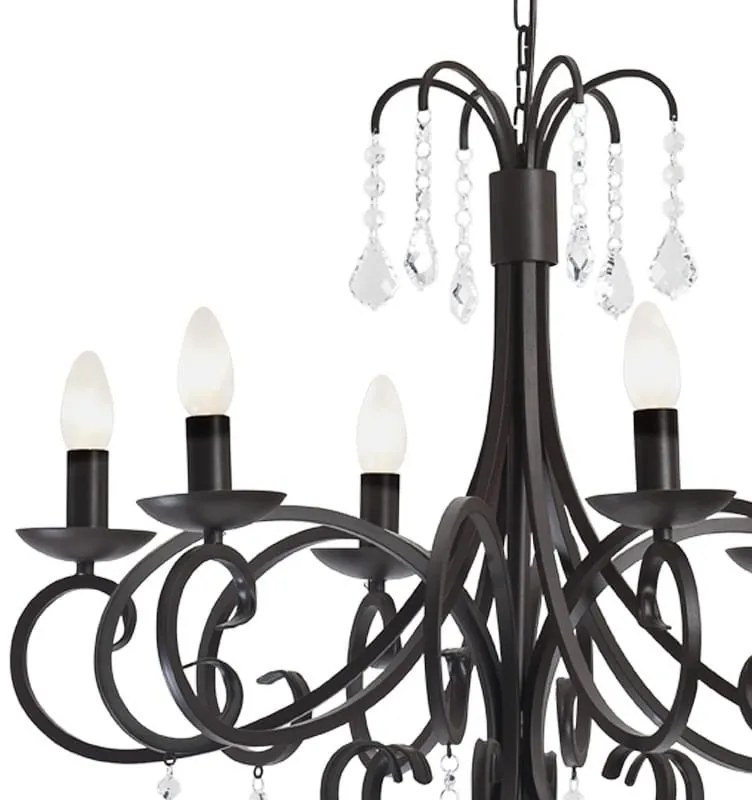 Pendul design modern Diadema negru 64cm