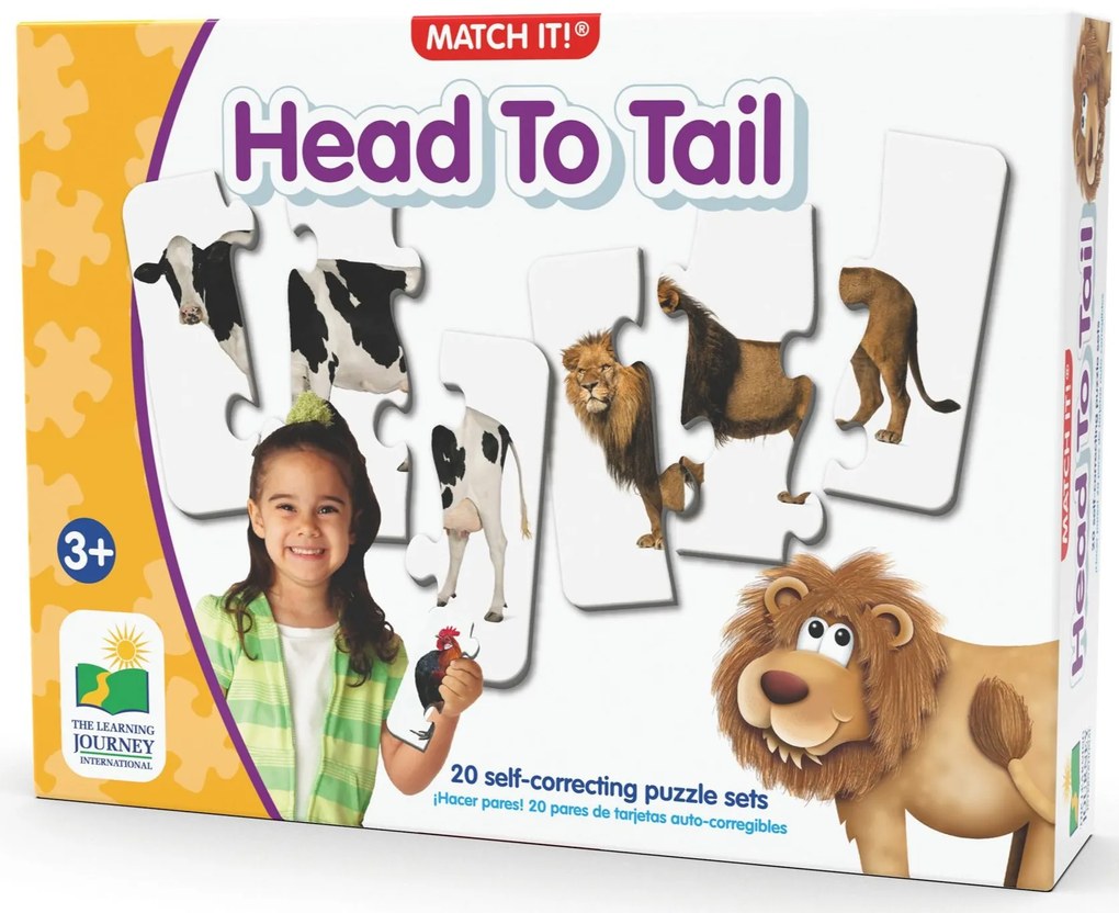 PUZZLE POTRIVESTE CORPUL ANIMALELOR - THE LEARNING JOURNEY (TLJ345726)