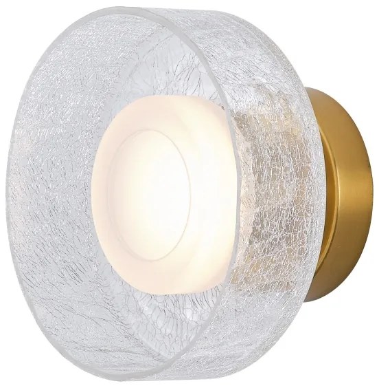 Aplică LED/8W/230V 3000K auriu/transparent