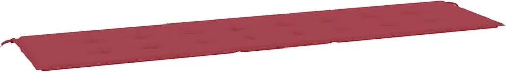 vidaXL Pernă de bancă de grădină, roșu, 200x50x4 cm, textil Oxford