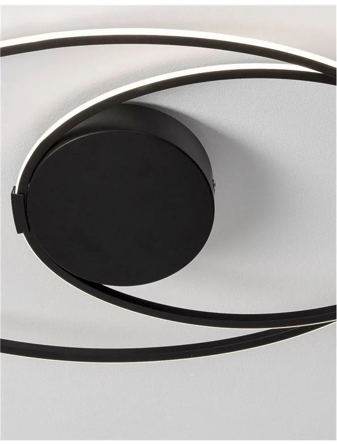 Lustra LED aplicata design modern circular VIARREGIO negru NVL-9500710