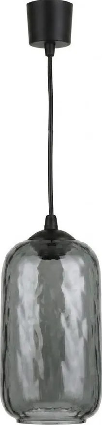 Brilagi - Lustră LED suspendată pe cablu R GLASS 1xE27/60W/230V Ø 14 cm negru/gri fumuriu