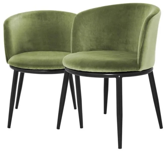 Set de 2 scaune design LUX din otel Filmore verde deschis 111996 HZ