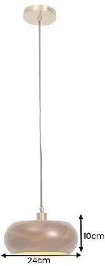 Lustra din lemn de salcam ALVA 25cm