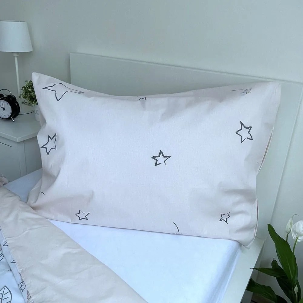 Lenjerie de pat fosforescentă pentru copii galben-deschis din bumbac pentru pat de o persoană 140x200 cm Lion King "Best friends" – Jerry Fabrics