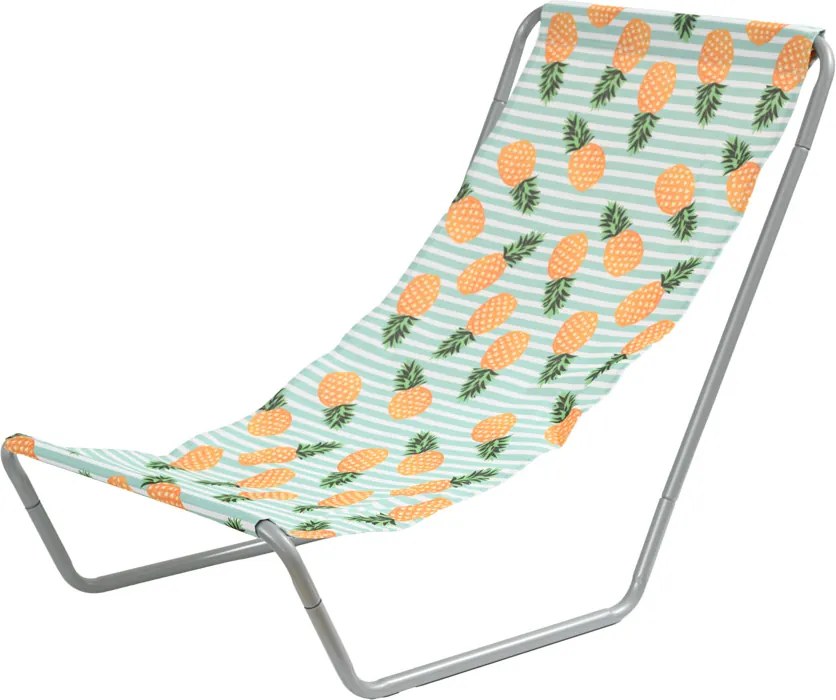 Set de 2 sezlonguri de plaja pliabile SAND PINEAPPLE, colorate