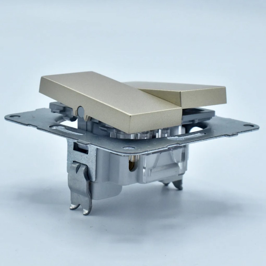 Intrerupator dublu, 10A, IP20, Bronz, Panasonic Arkedia Slim / Karre Plus