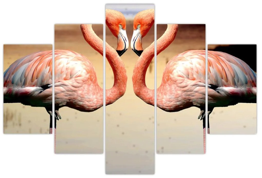 Tablou - doi flamemgo (150x105 cm)