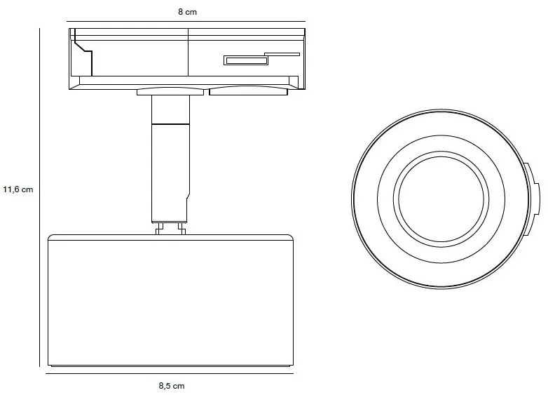 Accesoriu, Spot LED directionabil Clyde negru, pentru sina Nordlux Link