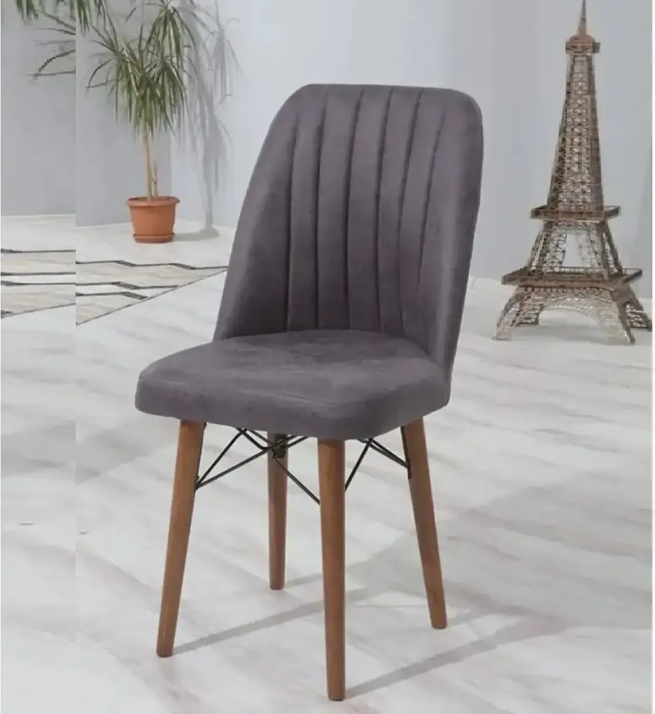 Resigilat:Scaun living tapitat Valentina gri Homs