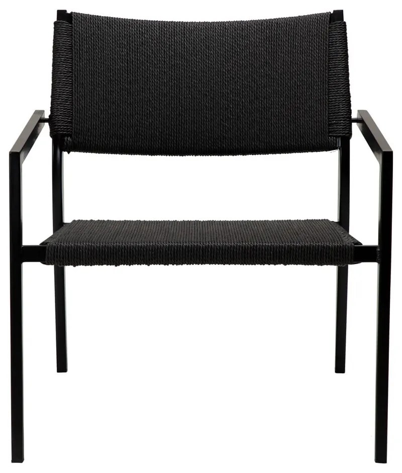 Fotoliu negru din împletitură de trestie Loop – DAN-FORM Denmark