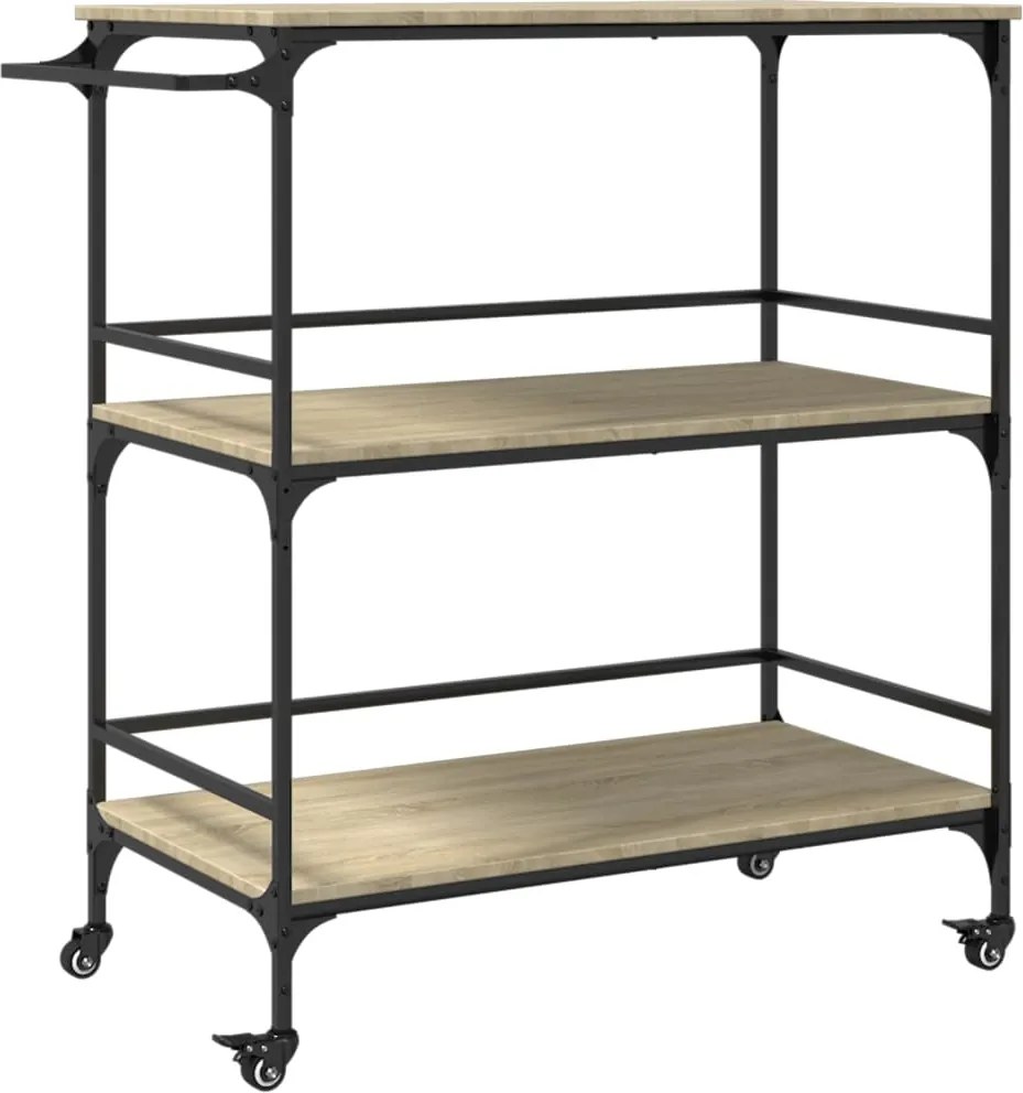vidaXL Cărucior de bucătărie stejar sonoma 100,5x50x105 cm lemn