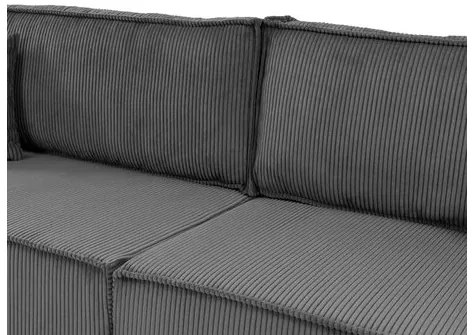 Canapea extensibilă Kasuna Sztruks (Gri închis) (cu sp. depozitare). 1105544