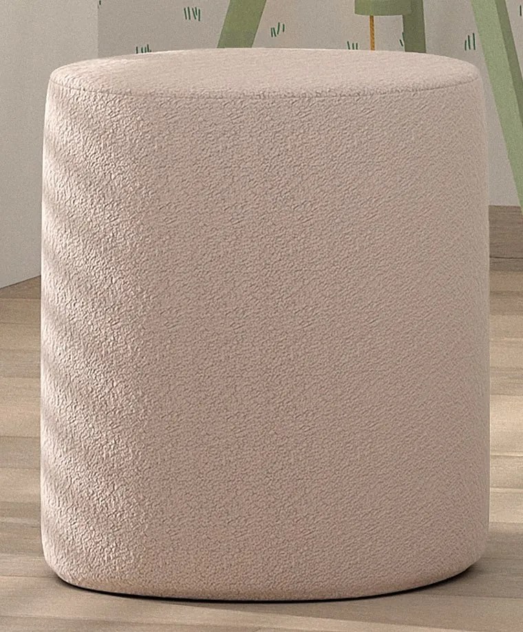 Taburet MOON roz, din țesătură bouclé, multifuncțional – Vipack