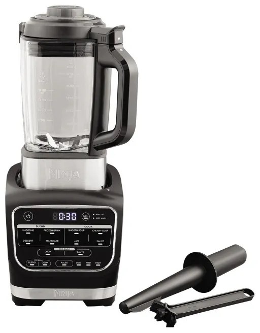 Blender Ninja HB150EU, 1000W, 1,7 l, 10 programe, Auto-iQ, 2in1, Sticla termorezistenta, Negru