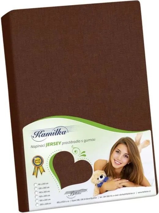 Bellatex Jersey ceară de pat maro închis