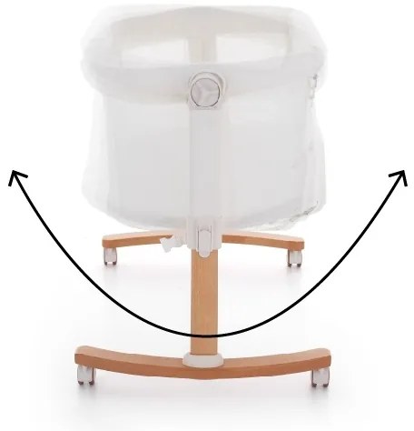 Pătuț pentru bebeluși PETITE&MARS 2 în 1 GLORY gri