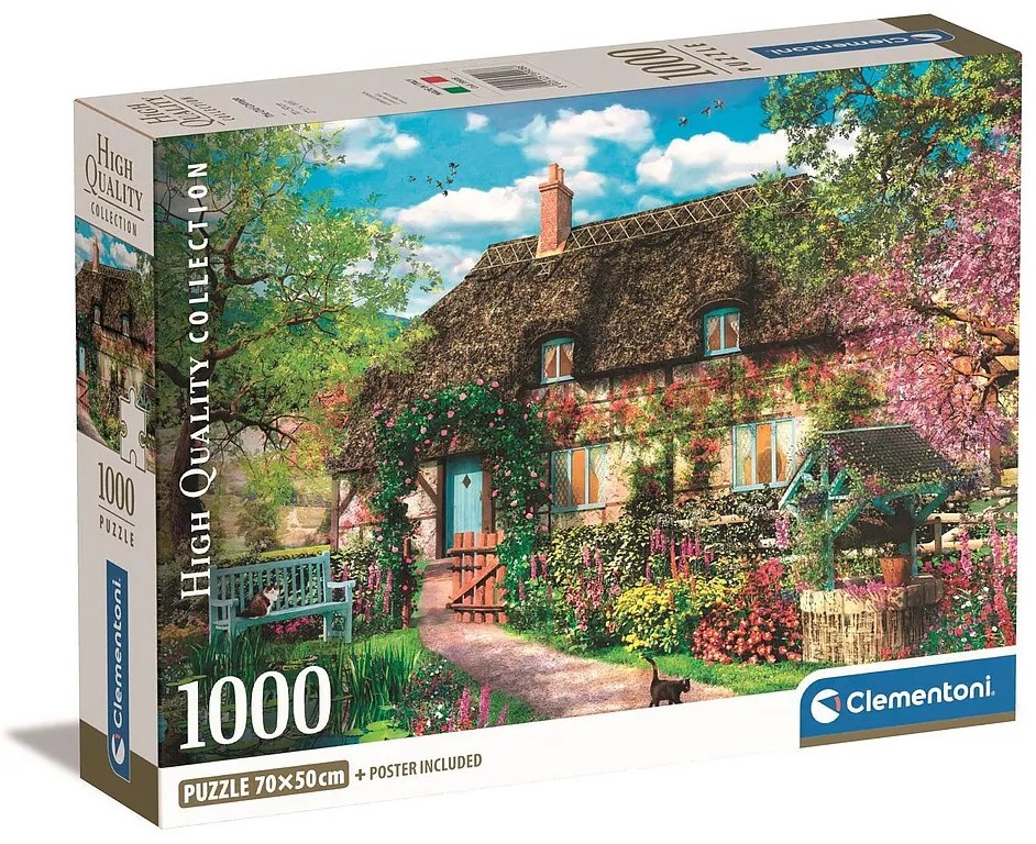 Orașe Magic Garden Puzzle Căsuță Veche 1000 de piese Clementoni