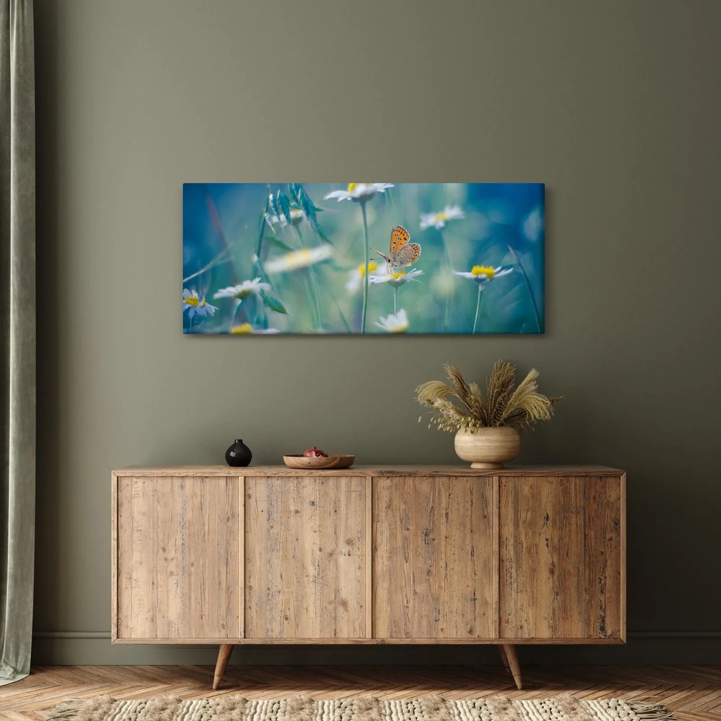 Tablou - Fluture pe margaretă (120x50 cm)