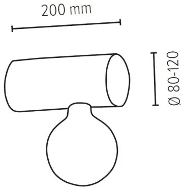 Spot de perete-Light 6994151 TRABO 1xE27/25W/230V