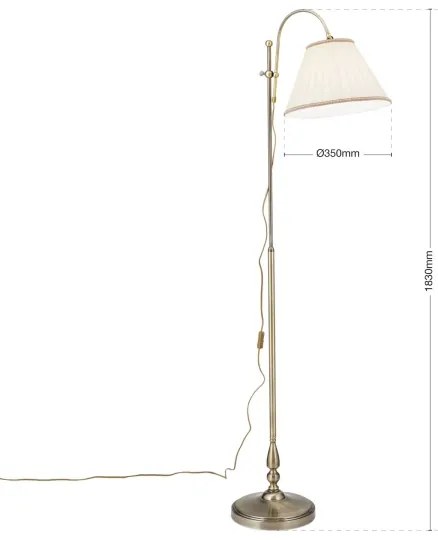 Lampadar Orion Stl 12-1101/1 TONIA 1xE27/60W/230V 183 cm alb/bronz