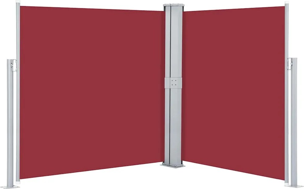 vidaXL Copertină laterală retractabilă, roșu, 140 x 600 cm