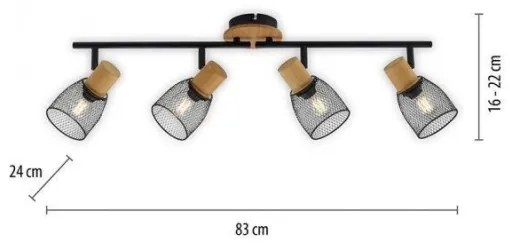 Spot JUST LIGHT. 15194-79 TAMIS 4xE14/10W/230V